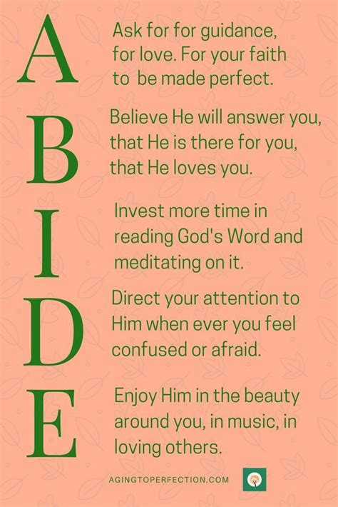 Take Time to Abide in God. #abideinchrist #jesusquotes #abideinme # ...