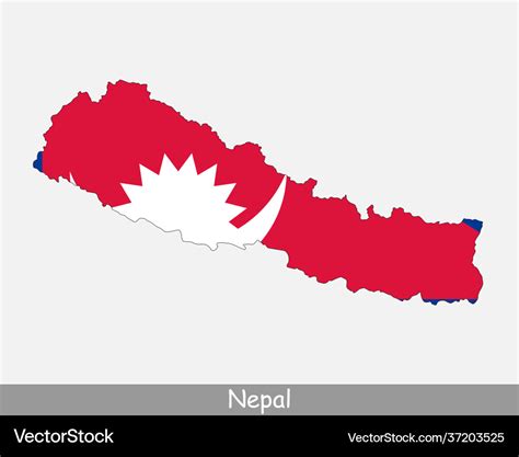 Flag Map Of Nepal