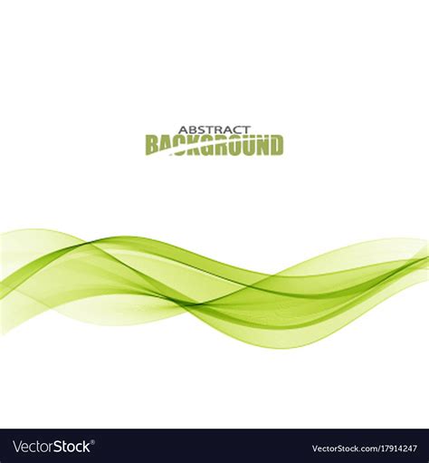 Abstract background green wave Royalty Free Vector Image