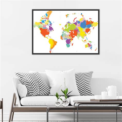 World Diversity, World Colourful Map – Zokis Canvas Art