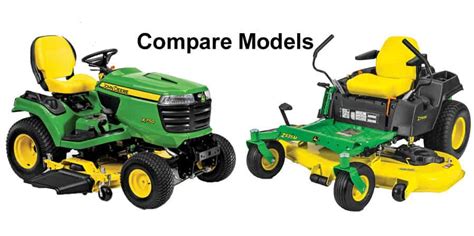 John Deere Lawn Tractor Comparison Chart | Bruin Blog