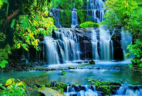 Image - Waterfalls-leaves-forest-creek-fall-calm-lovely-falling-waterfall-greenery-stream-trees ...