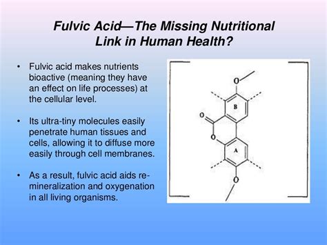 Benefits of Humic and Fulvic acid