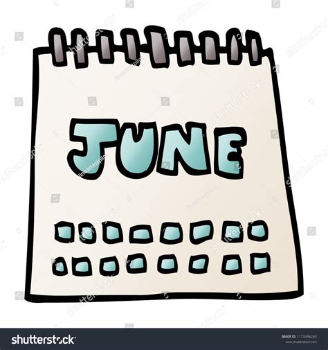 calendario del doodle de dibujos animados: vector de stock (libre de ...