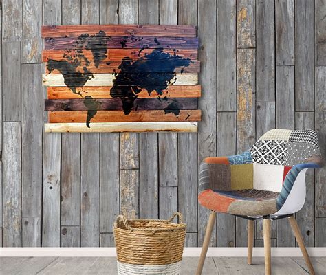 Large World Map Wood Burning Art Pyrography Art Contemporary Art ...