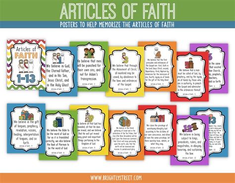 Articles of Faith Posters - Etsy