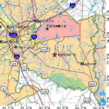 Hopkins, South Carolina (SC) ~ population data, races, housing & economy