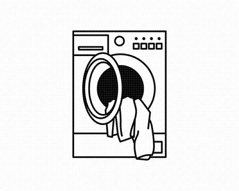 washing machine SVG, laundry PNG, DXF, clipart, EPS, vector cut file By ...