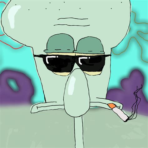 Squidward smoking [request] by SnugBugNG on DeviantArt