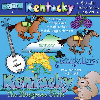 Kentucky State Symbols Clip Art Download by DJ Inkers | TPT