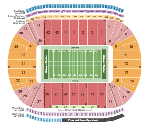 Michigan Stadium Seating Chart - Ann Arbor