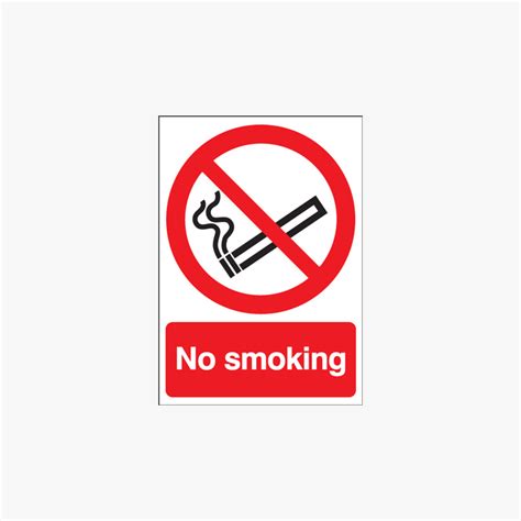 No Smoking Signs Plastic 250x300mm Signs - Safety Sign UK