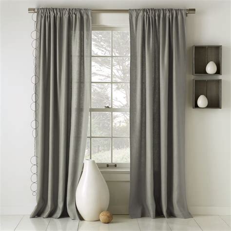 gray linen curtains - bedroom | Bedroom | Pinterest