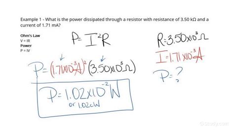 How to Calculate the Power Dissipated through a Resistor from the Current & Resistance | Physics ...