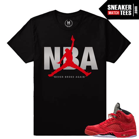 Jordan 5 shirts match All Red Jordan 5 - SneakerMatchTees.com