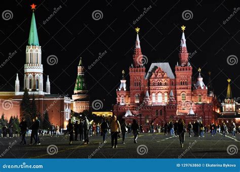 Red Square in Moscow at Night. Editorial Image - Image of heritage ...