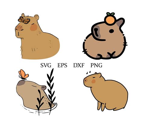 Capybara Svg Capybara Clipart Cute Decal Eps Dxf Png - Etsy