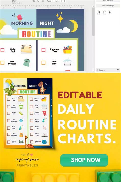 Editable Daily Routine Chart for Kids [Video] | Daily routine chart for kids, Daily routine ...