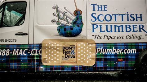 Scottish Plumber plaid truck_with bandaid 2 - Scottish Plumber