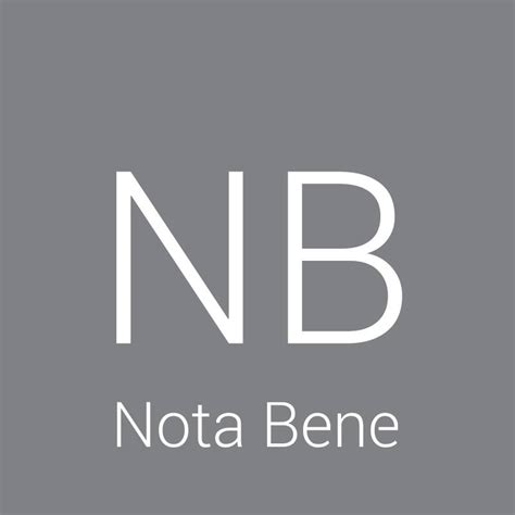 Symbol Sign Nota Bene, Vector Nota Bene, N, B NB, Notabene, 48% OFF