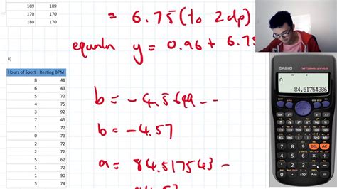 How to Find a Least Squares Regression Line (Part 2: Using a Calculator ...