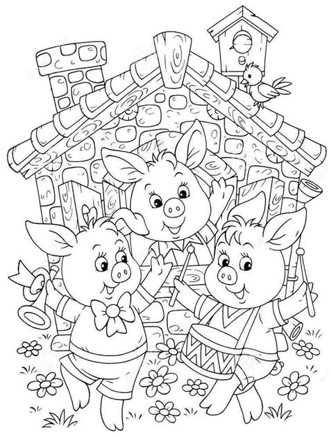 Three little Pigs coloring pages