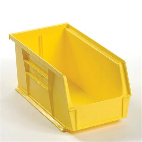 Plastic Storage Bin - Parts Storage Bin 5-1/2 x 10-7/8 x 5, Yellow, Lot ...