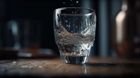 Premium AI Image | Glass of water is being poured into a cup realistic ...