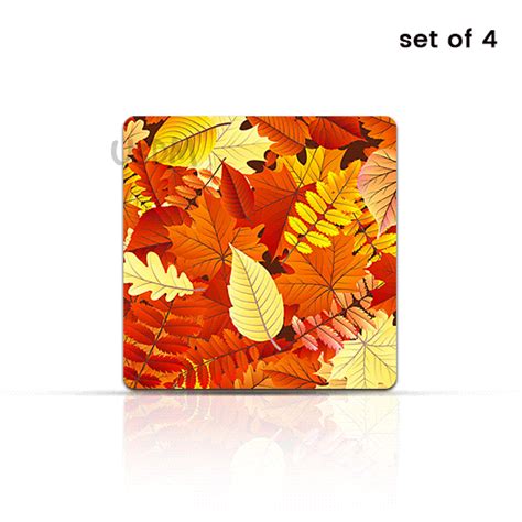 Buy Ultra Maple Leaves 3D Lenticular Table Coffee Tea Drink Cup Coaster Mat Gift Set of 4 Online