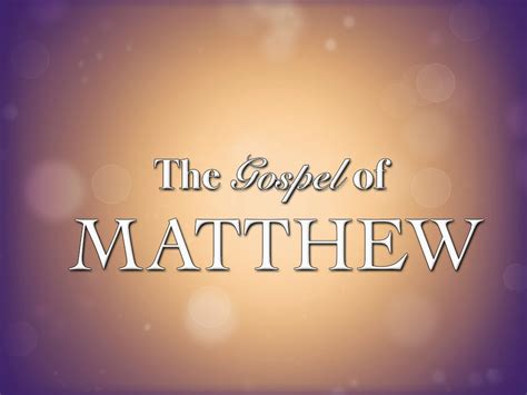 FreeChurchPics : The Gospel of Matthew