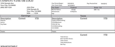 Adp Pay Stub Template Free - Free Printable Paycheck Stubs | Free Printable