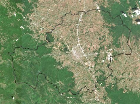 Ferizaj, Kosovo. Low-res Satellite. No Legend Stock Illustration - Illustration of capital ...