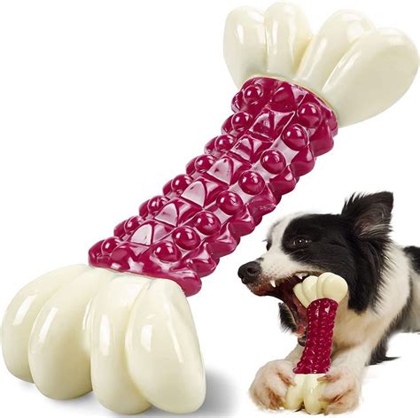 Rmolitty Dog Toys for Aggressive Chewers, Indestructible Chew Bone with ...