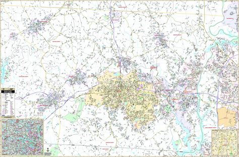 Gaston County, NC Wall Map | Maps.com.com