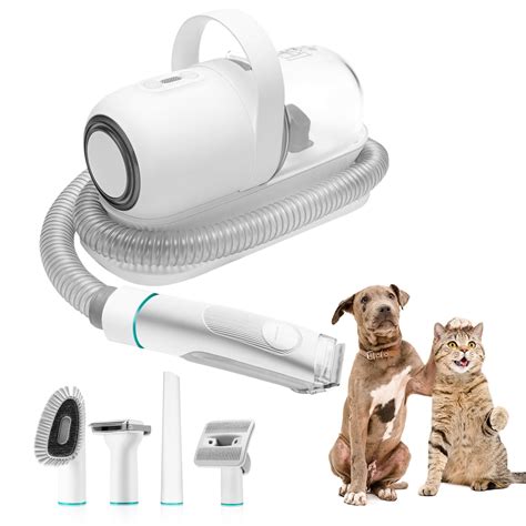 Pet Grooming Kit & Vacuum Suction 99% Pet Hair, Professional Grooming ...