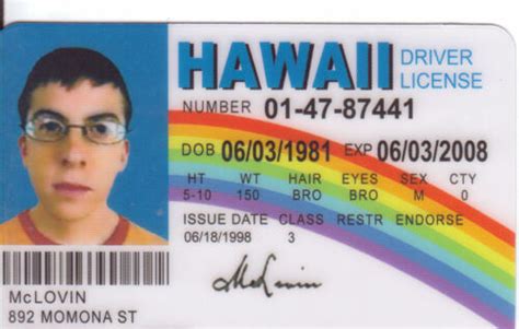 McLovin ID from Movie Superbad Fake Joke HIGH QUALITY | eBay