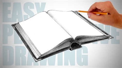 How to draw a book - Easy Perspective Drawing 17 - YouTube