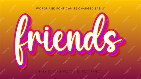 Premium Vector | Friends text style