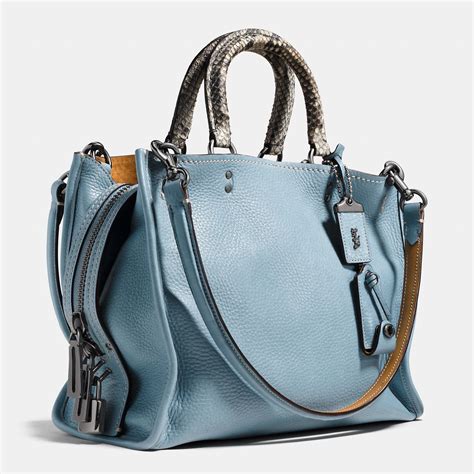 Lyst - Coach Rogue Bag In Colorblock Python in Blue