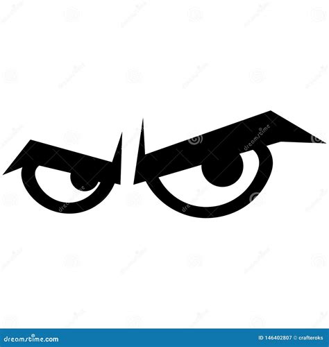 Angry Eyes Vector Human Gesture Stock Vector - Illustration of look ...