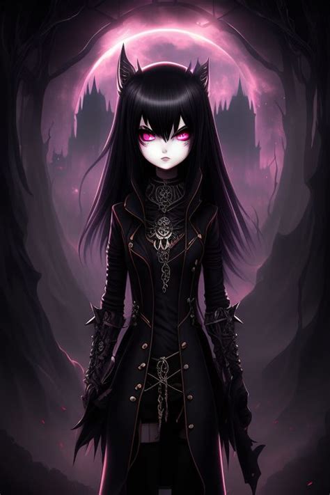 weary-marten327: a dark and gothic cartoon character