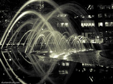 Looking Back – Columbus Circle Fountain at Night | Dust and Rust