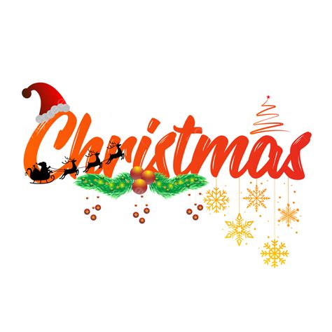 Christmas Word, Merry Christmas 2, Christmas Day, Christmas Word Art PNG and Vector with ...