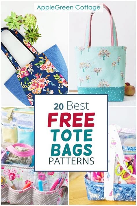 20 Best Tote Bag Patterns - AppleGreen Cottage