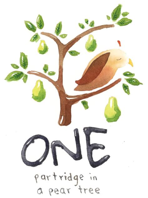 How to Paint a Picture of a Partridge in a Pear Tree! (Super Easy)