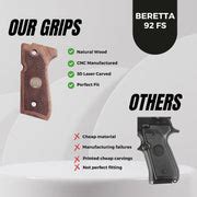 beretta 92fs grips, beretta 92 grips wood