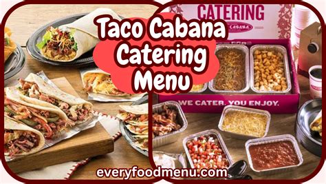 Taco Cabana Catering Menu (2024)