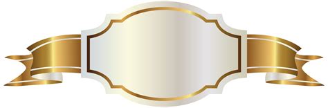 White Label and Gold Banner PNG Clipart Image | Gold banner, Gold ...