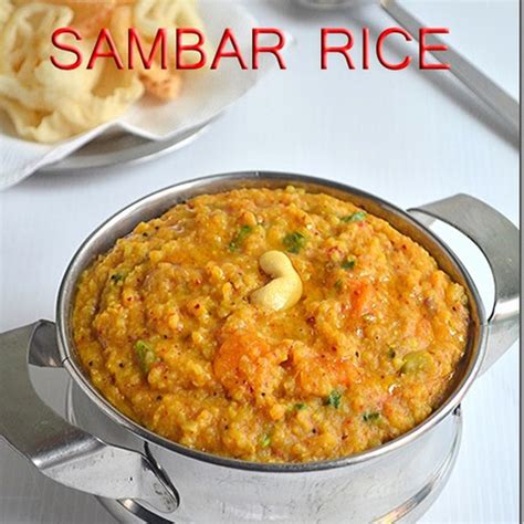 SAMBAR SADAM | SAMBAR RICE RECIPE – LUNCH RECIPES | Chitra's Food Book