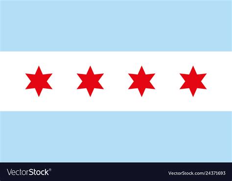 Chicago flag Royalty Free Vector Image - VectorStock